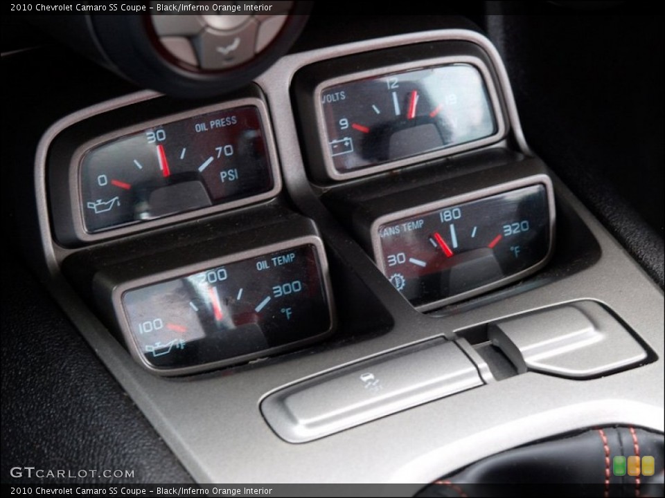 Black/Inferno Orange Interior Gauges for the 2010 Chevrolet Camaro SS Coupe #52520070