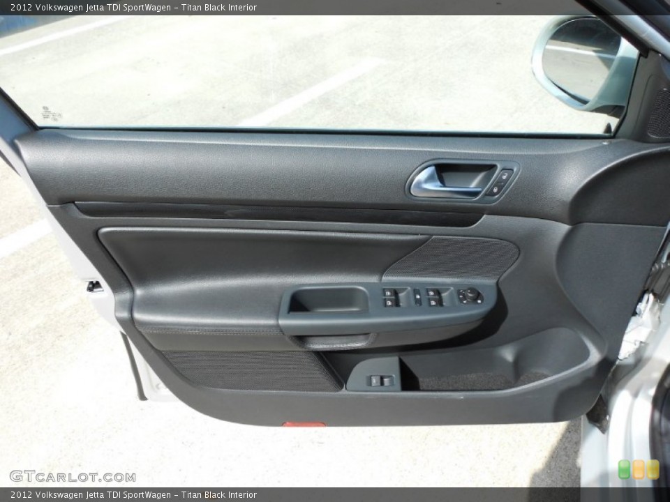 Titan Black Interior Door Panel for the 2012 Volkswagen Jetta TDI SportWagen #52520355