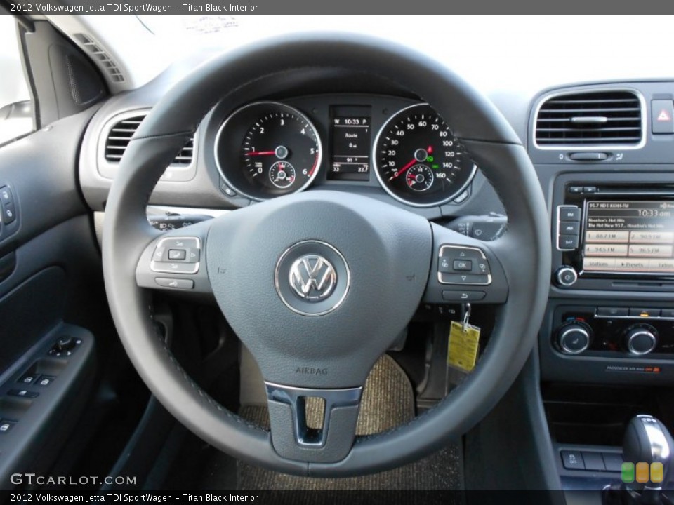 Titan Black Interior Steering Wheel for the 2012 Volkswagen Jetta TDI SportWagen #52520451
