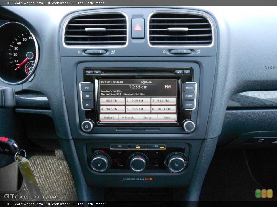 Titan Black Interior Controls for the 2012 Volkswagen Jetta TDI SportWagen #52520466