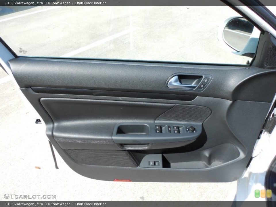 Titan Black Interior Door Panel for the 2012 Volkswagen Jetta TDI SportWagen #52520709