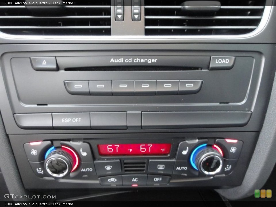 Black Interior Controls for the 2008 Audi S5 4.2 quattro #52521006