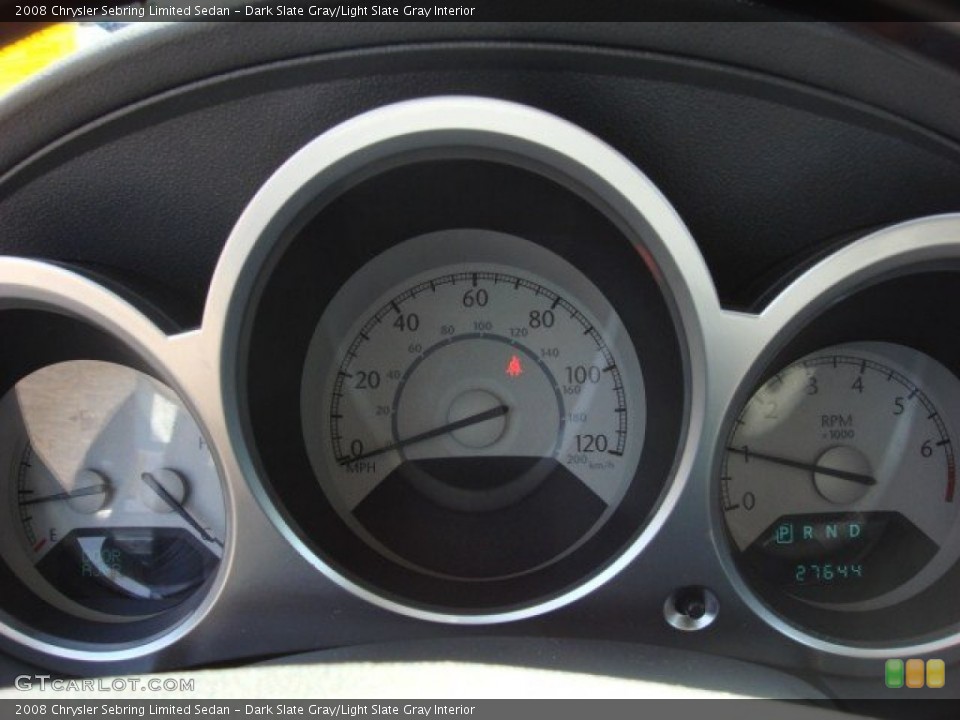 Dark Slate Gray/Light Slate Gray Interior Gauges for the 2008 Chrysler Sebring Limited Sedan #52521645