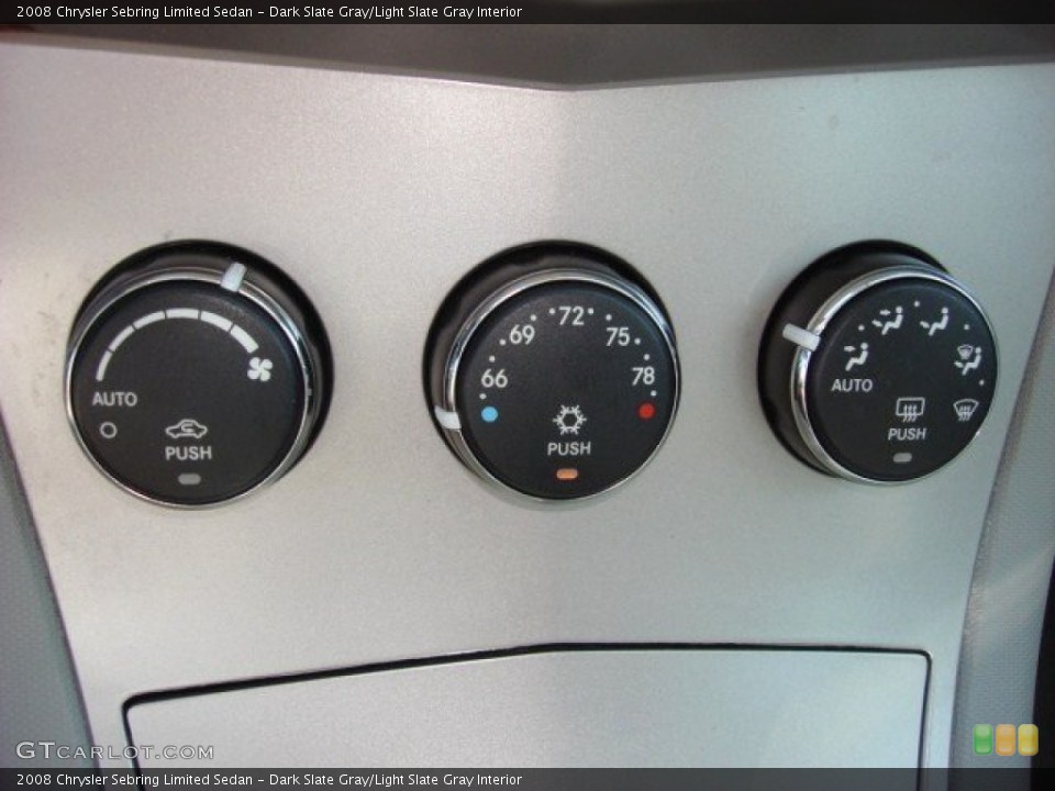 Dark Slate Gray/Light Slate Gray Interior Controls for the 2008 Chrysler Sebring Limited Sedan #52521669
