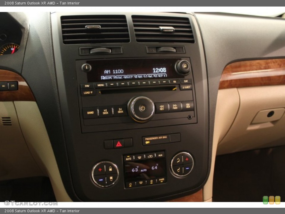 Tan Interior Controls for the 2008 Saturn Outlook XR AWD #52522269