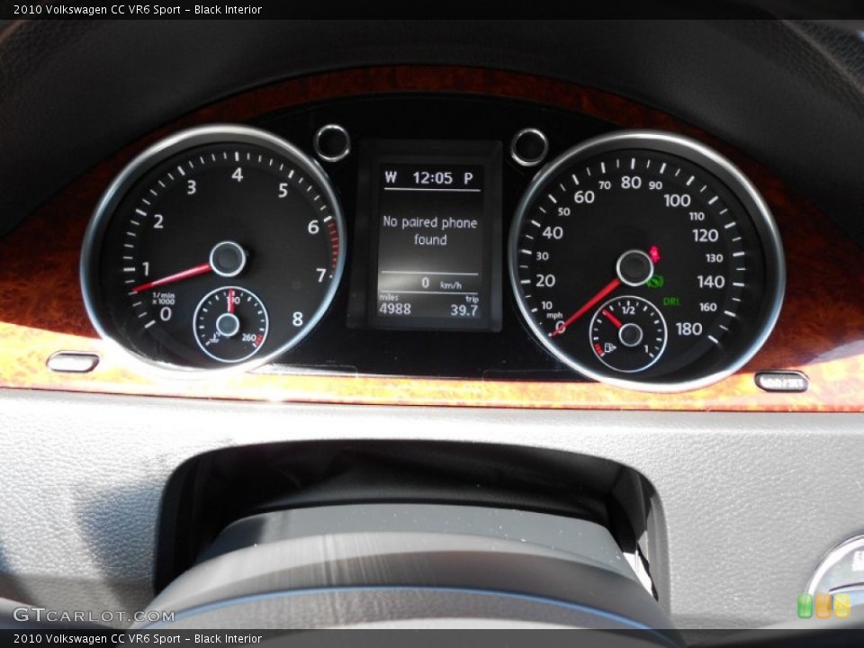 Black Interior Gauges for the 2010 Volkswagen CC VR6 Sport #52522449