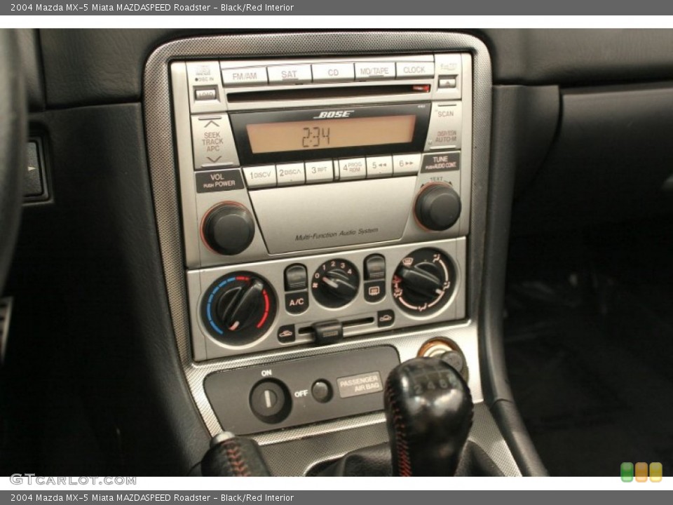Black/Red Interior Controls for the 2004 Mazda MX-5 Miata MAZDASPEED Roadster #52522713