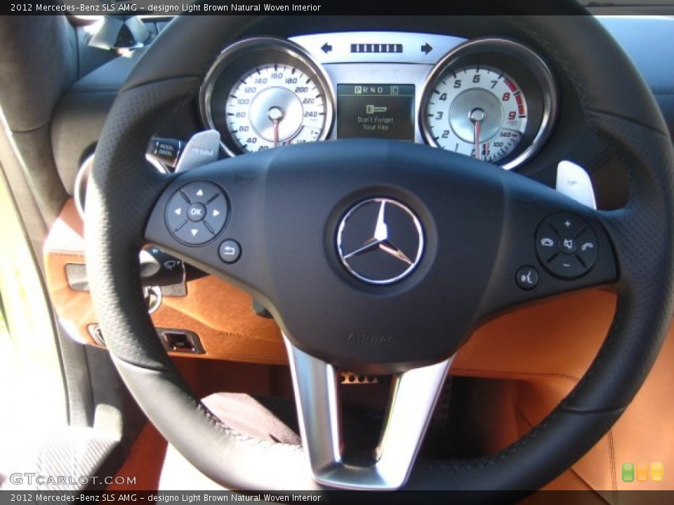 designo Light Brown Natural Woven Interior Steering Wheel for the 2012 Mercedes-Benz SLS AMG #52523007