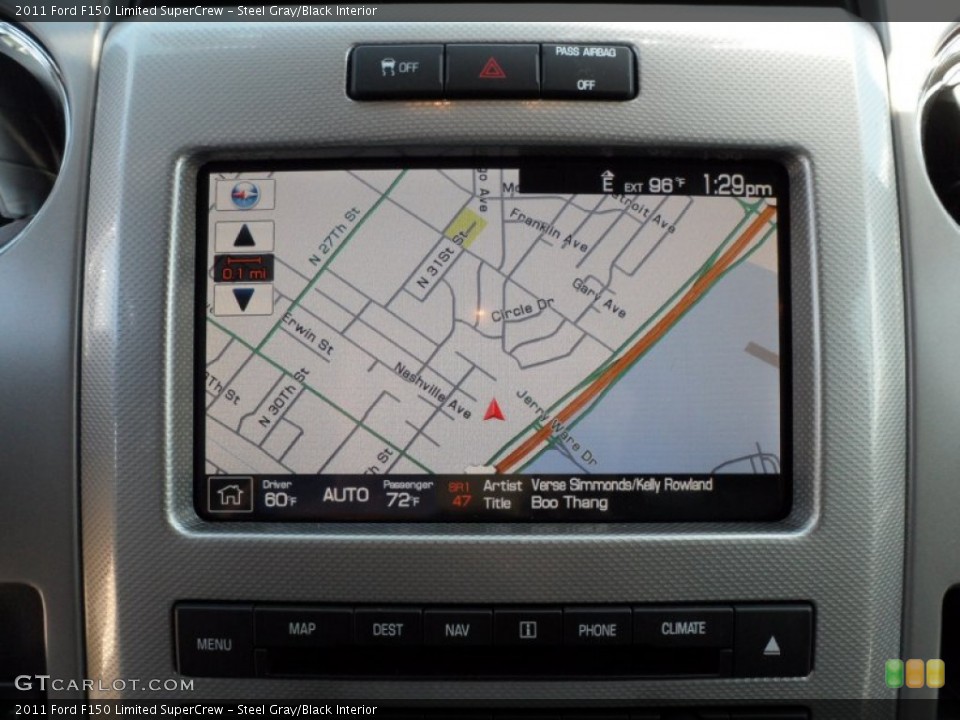 Steel Gray/Black Interior Navigation for the 2011 Ford F150 Limited SuperCrew #52524055