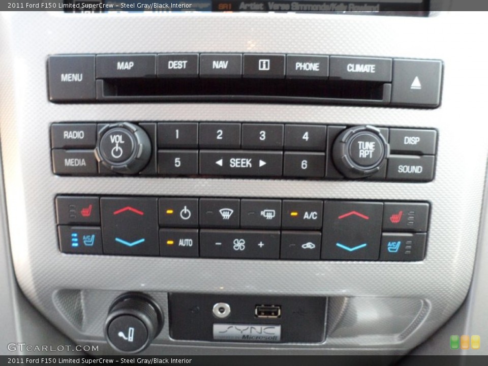 Steel Gray/Black Interior Controls for the 2011 Ford F150 Limited SuperCrew #52524072