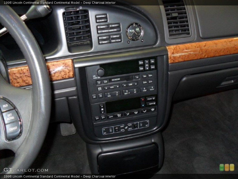 Deep Charcoal Interior Controls for the 1998 Lincoln Continental  #52529355