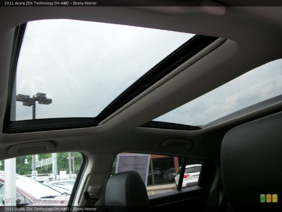 Ebony Interior Sunroof for the 2011 Acura ZDX Technology SH-AWD #52529421