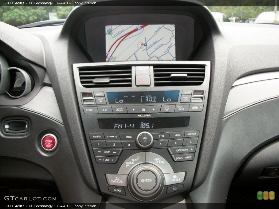 Ebony Interior Navigation for the 2011 Acura ZDX Technology SH-AWD #52529565