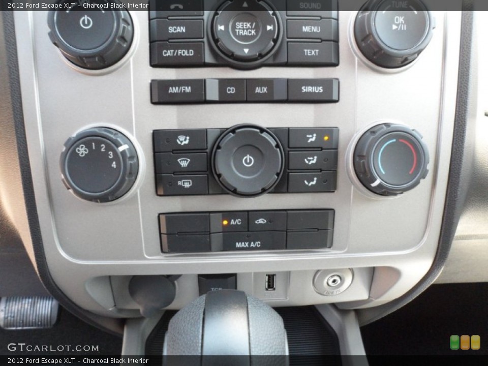 Charcoal Black Interior Controls for the 2012 Ford Escape XLT #52530408