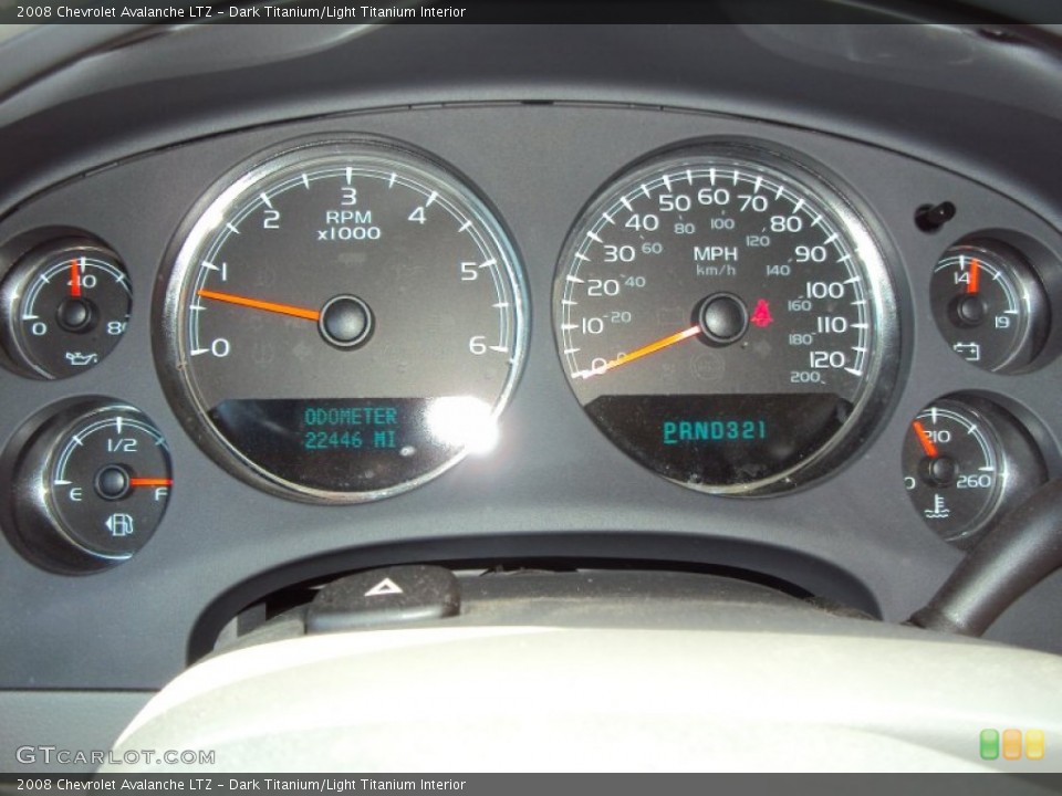 Dark Titanium/Light Titanium Interior Gauges for the 2008 Chevrolet Avalanche LTZ #52530633