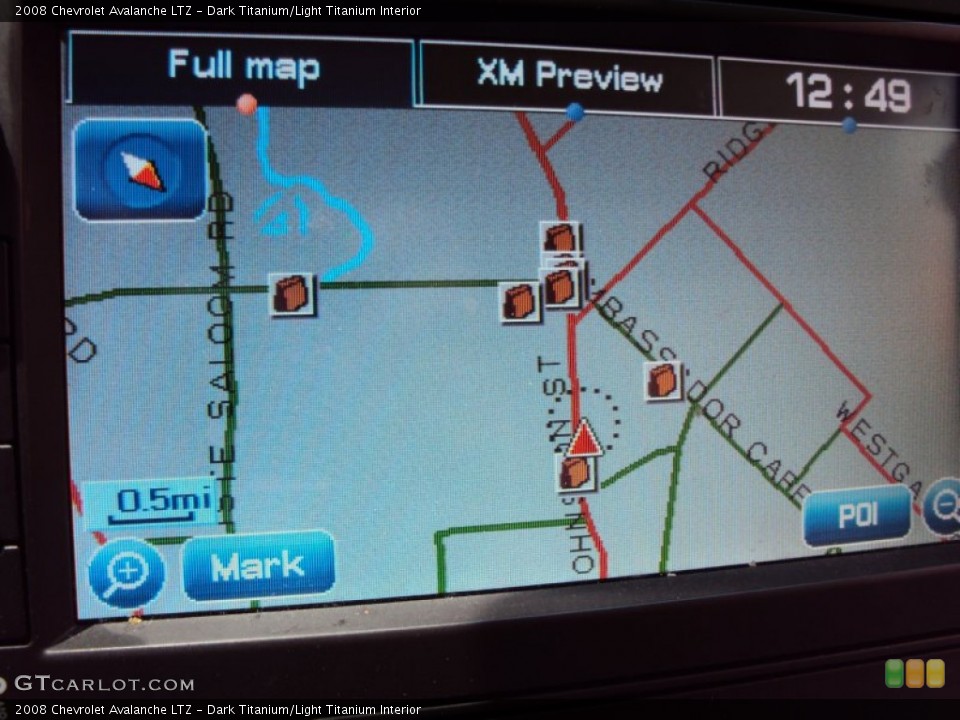 Dark Titanium/Light Titanium Interior Navigation for the 2008 Chevrolet Avalanche LTZ #52530738