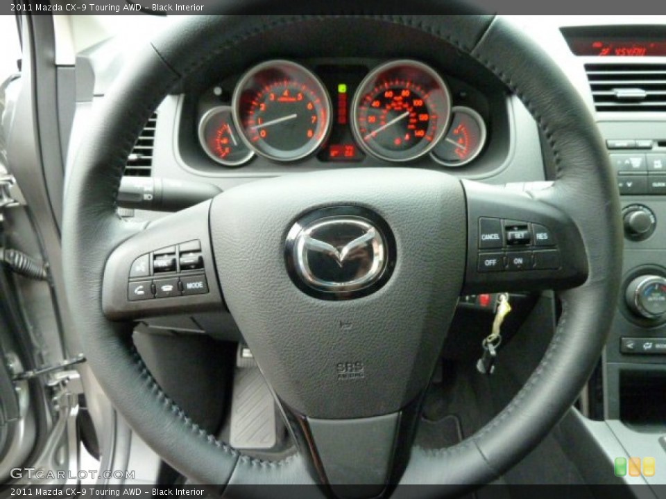 Black Interior Steering Wheel for the 2011 Mazda CX-9 Touring AWD #52531311