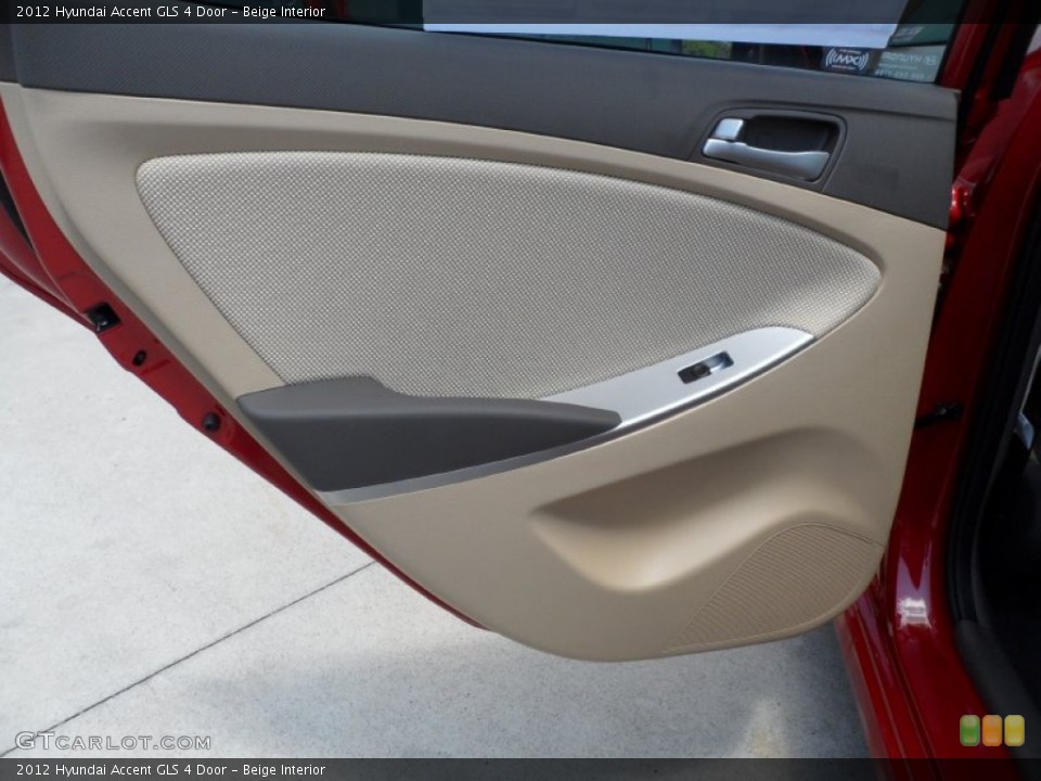 Beige Interior Door Panel for the 2012 Hyundai Accent GLS 4 Door #52531350