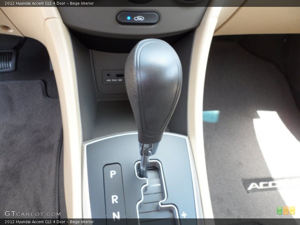 Beige Interior Transmission for the 2012 Hyundai Accent GLS 4 Door #52531512