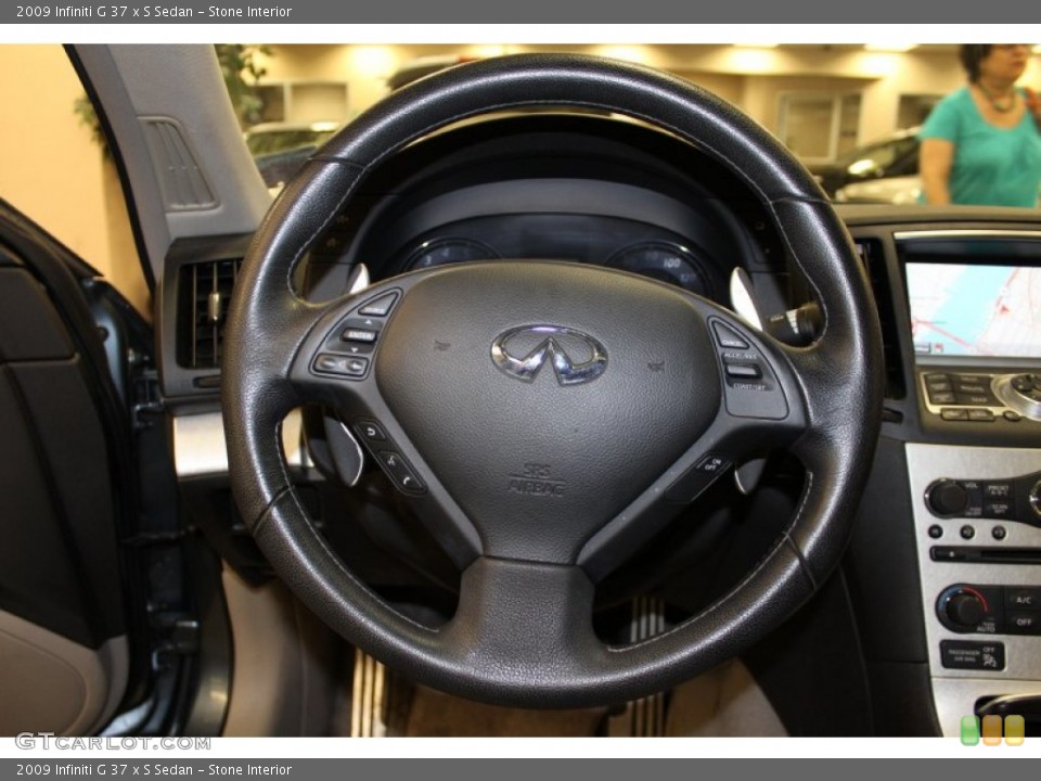Stone Interior Steering Wheel for the 2009 Infiniti G 37 x S Sedan #52531986