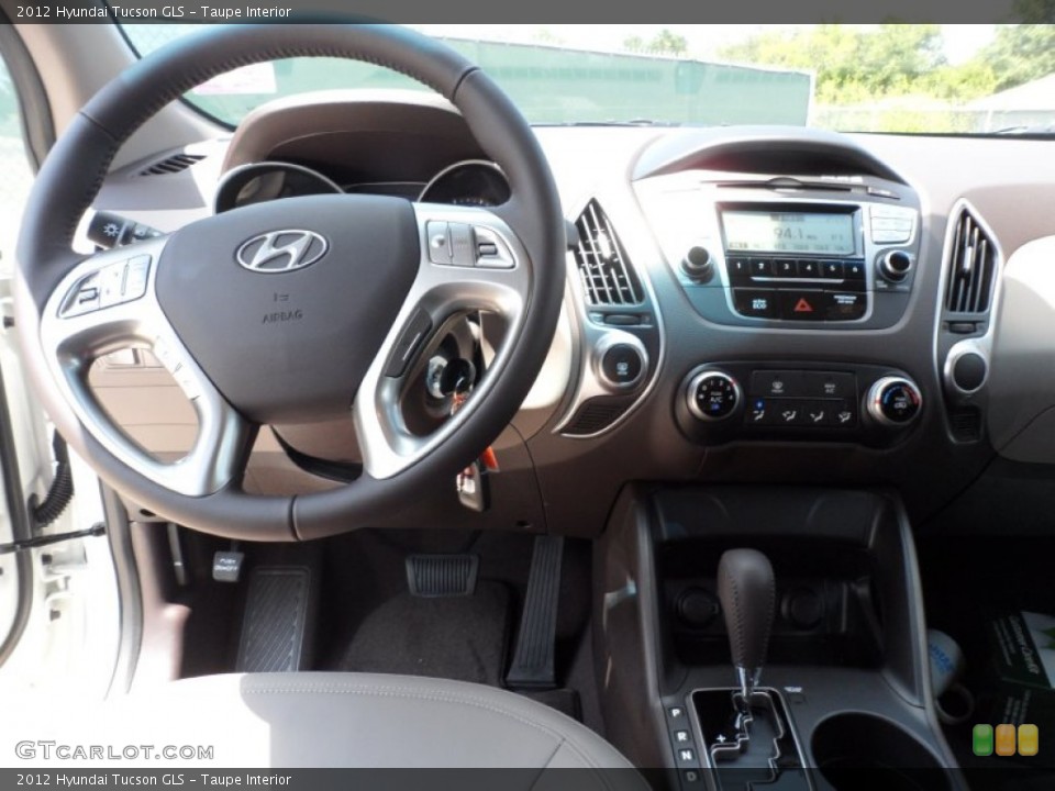 Taupe Interior Dashboard for the 2012 Hyundai Tucson GLS #52532013
