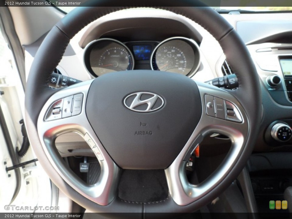 Taupe Interior Steering Wheel for the 2012 Hyundai Tucson GLS #52532097