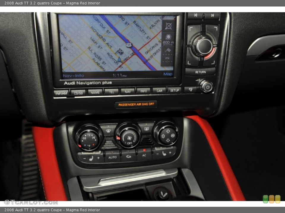 Magma Red Interior Navigation for the 2008 Audi TT 3.2 quattro Coupe #52540413