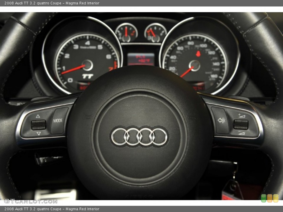 Magma Red Interior Controls for the 2008 Audi TT 3.2 quattro Coupe #52540431