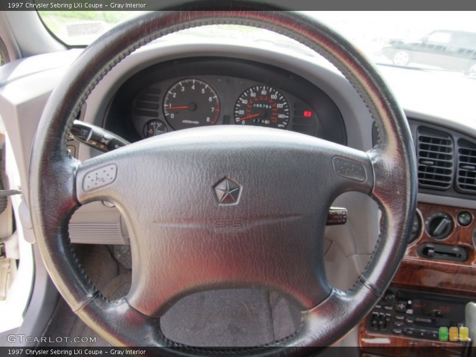 Gray Interior Steering Wheel for the 1997 Chrysler Sebring LXi Coupe #52540473