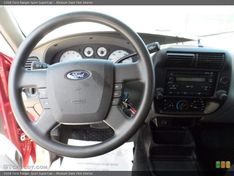 Medium Dark Flint Interior Steering Wheel for the 2008 Ford Ranger Sport SuperCab #52540746