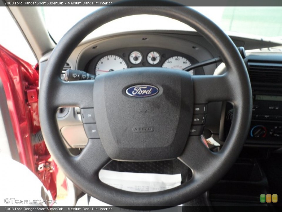 Medium Dark Flint Interior Steering Wheel for the 2008 Ford Ranger Sport SuperCab #52540800