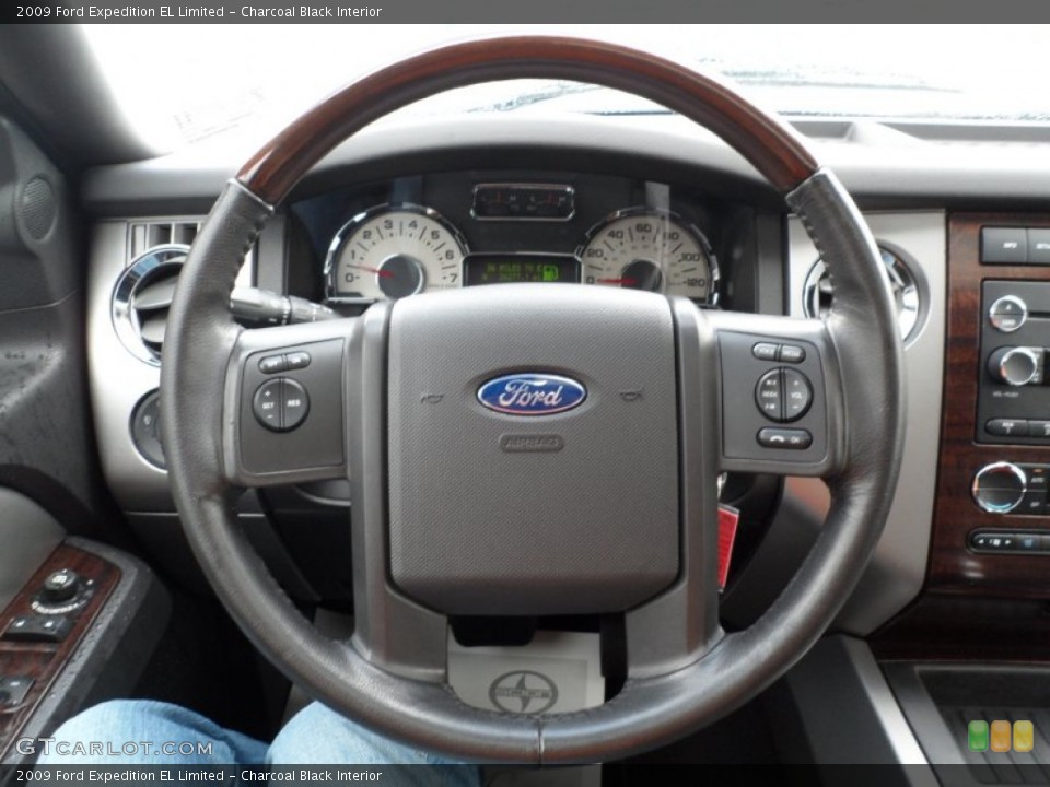 Charcoal Black Interior Steering Wheel for the 2009 Ford Expedition EL Limited #52542642