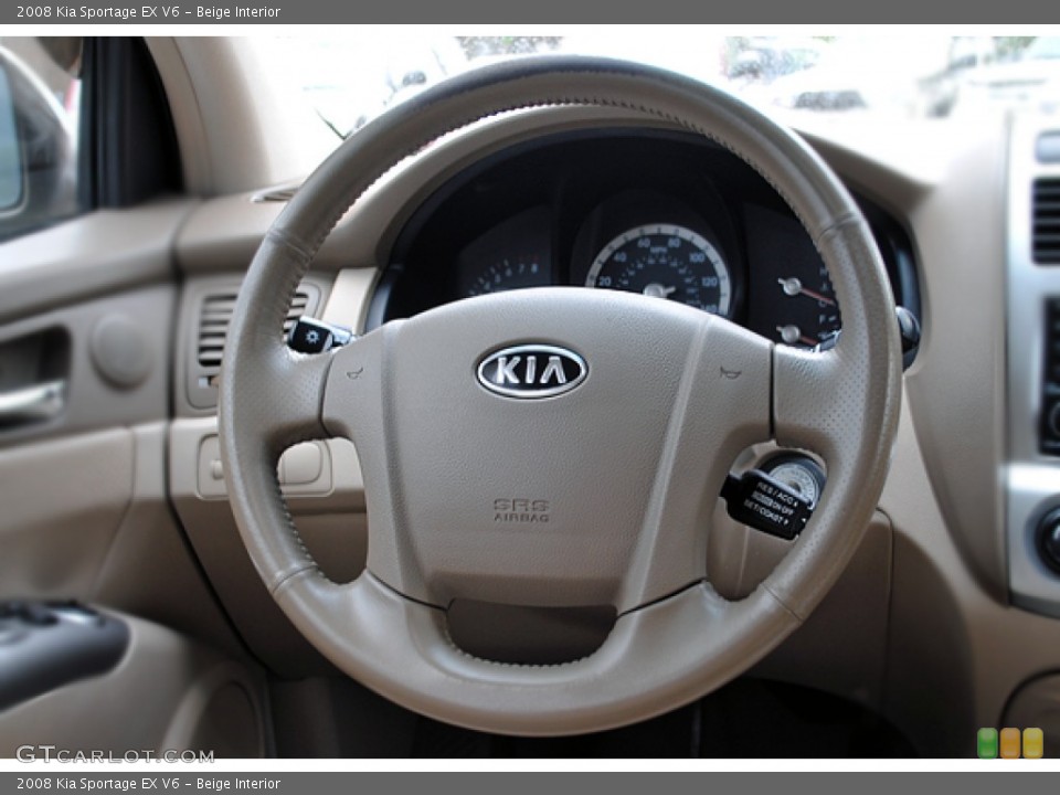 Beige Interior Steering Wheel for the 2008 Kia Sportage EX V6 #52552097