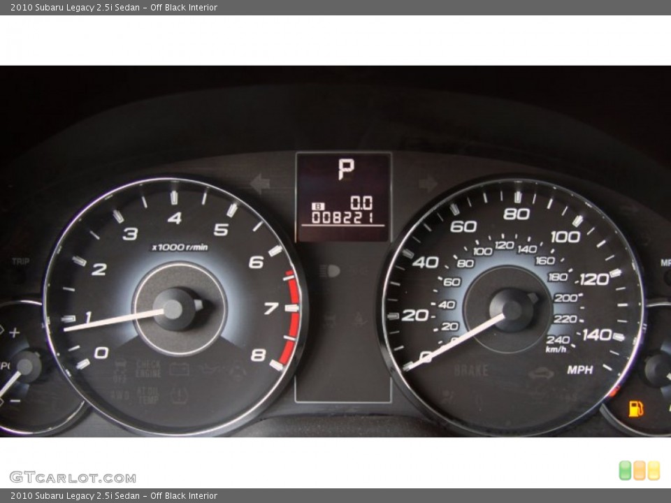 Off Black Interior Gauges for the 2010 Subaru Legacy 2.5i Sedan #52554002
