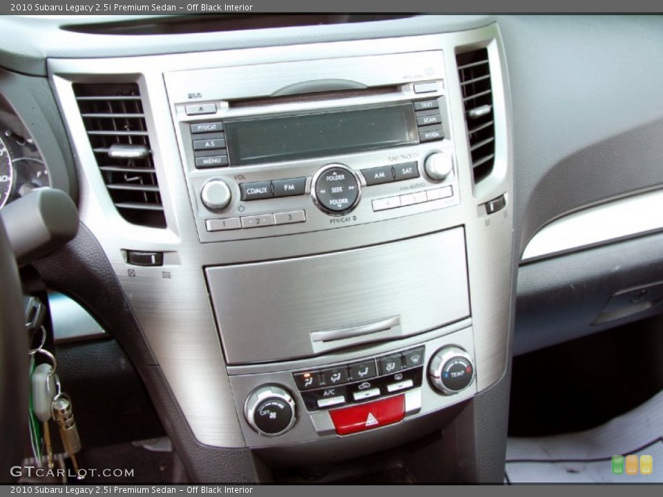Off Black Interior Controls for the 2010 Subaru Legacy 2.5i Premium Sedan #52554368