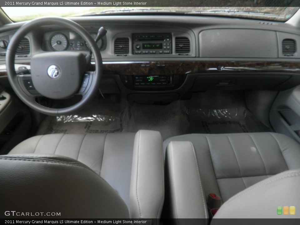 Medium Light Stone Interior Dashboard for the 2011 Mercury Grand Marquis LS Ultimate Edition #52555004