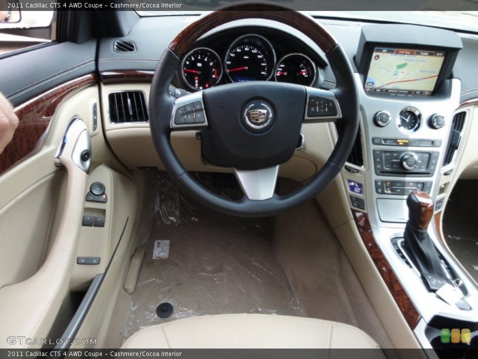 Cashmere/Cocoa Interior Dashboard for the 2011 Cadillac CTS 4 AWD Coupe #52555892
