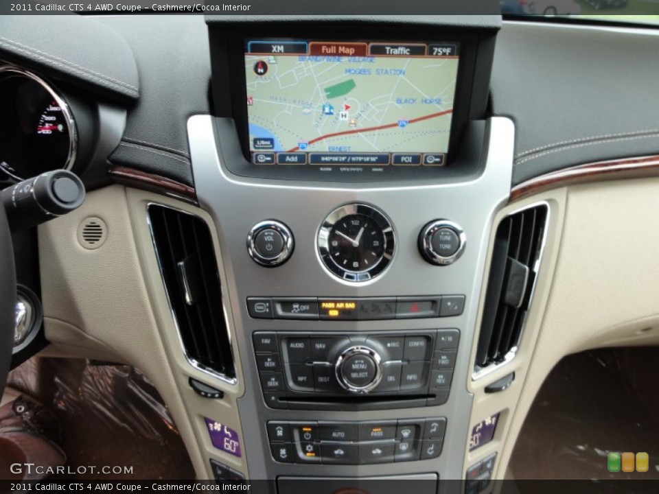 Cashmere/Cocoa Interior Navigation for the 2011 Cadillac CTS 4 AWD Coupe #52555938