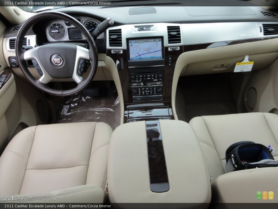 Cashmere/Cocoa Interior Dashboard for the 2011 Cadillac Escalade Luxury AWD #52556942