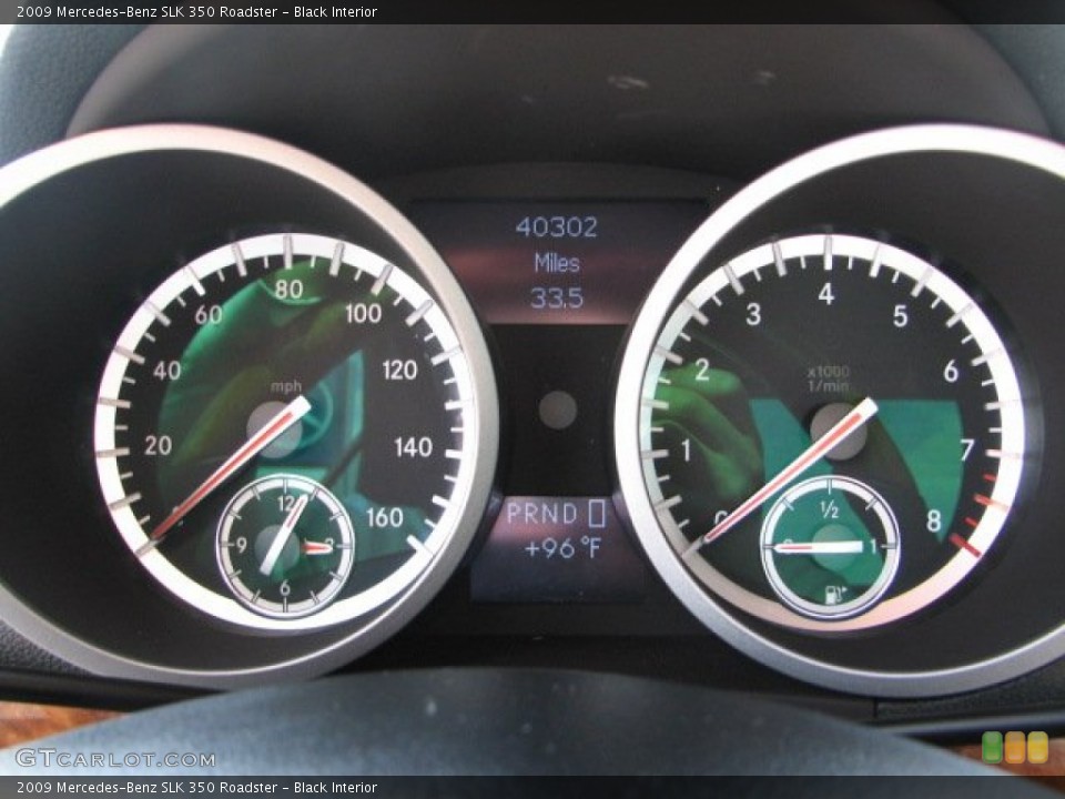 Black Interior Gauges for the 2009 Mercedes-Benz SLK 350 Roadster #52558631