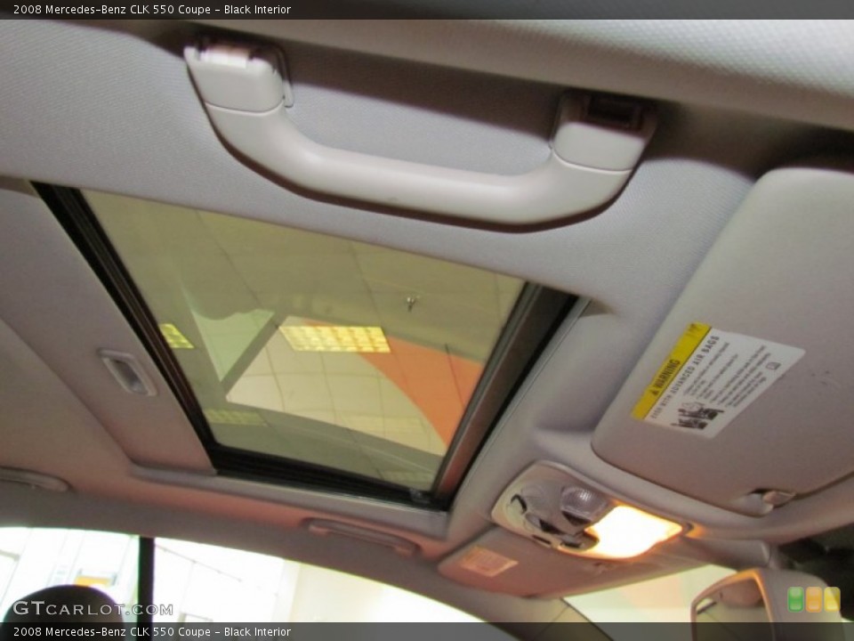 Black Interior Sunroof for the 2008 Mercedes-Benz CLK 550 Coupe #52558667