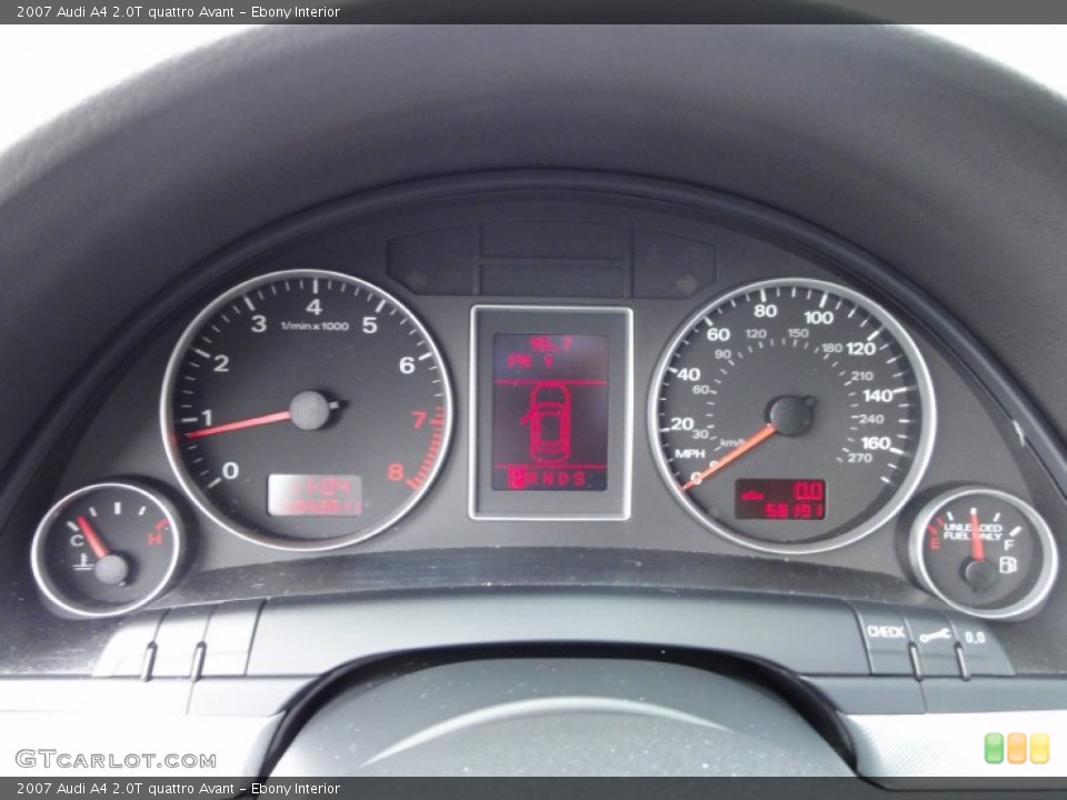 Ebony Interior Gauges for the 2007 Audi A4 2.0T quattro Avant #52560398
