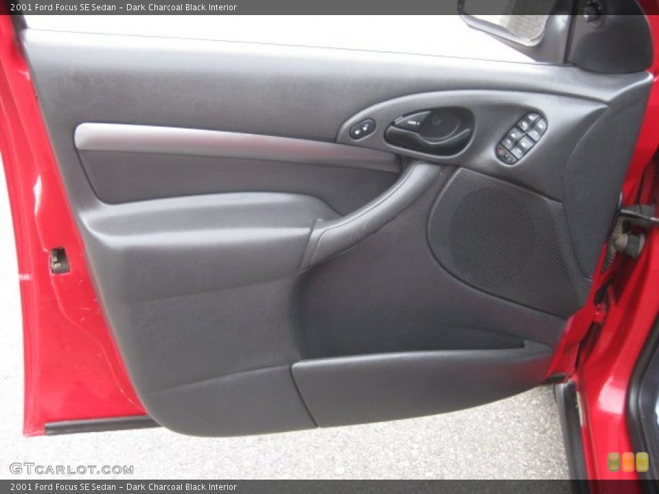 Dark Charcoal Black Interior Door Panel for the 2001 Ford Focus SE Sedan #52563320