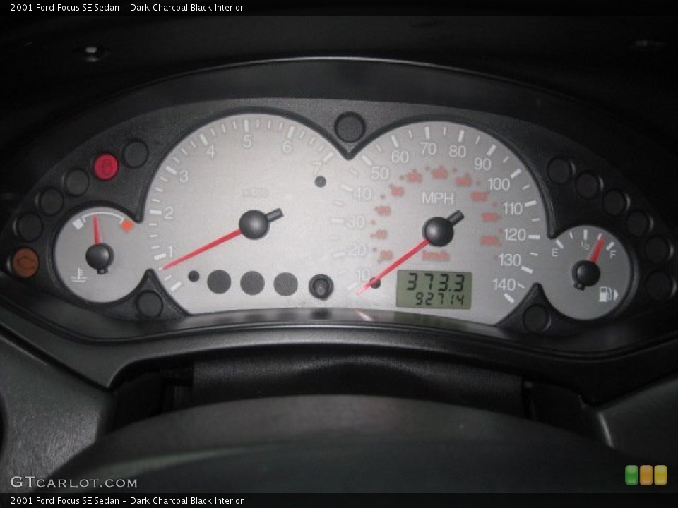 Dark Charcoal Black Interior Gauges for the 2001 Ford Focus SE Sedan #52563380