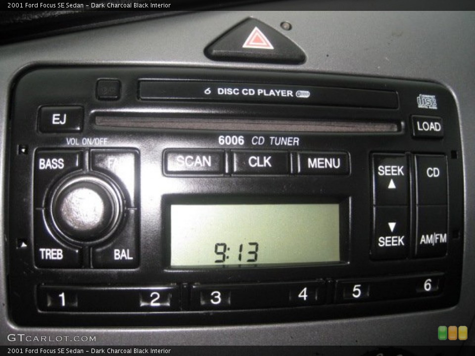 Dark Charcoal Black Interior Controls for the 2001 Ford Focus SE Sedan #52563419