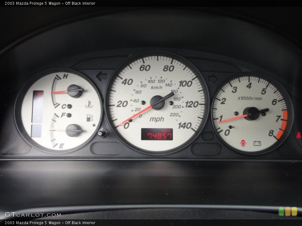 Off Black Interior Gauges for the 2003 Mazda Protege 5 Wagon #52564649