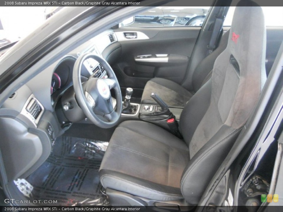 Carbon Black/Graphite Gray Alcantara Interior Photo for the 2008 Subaru Impreza WRX STi #52569173