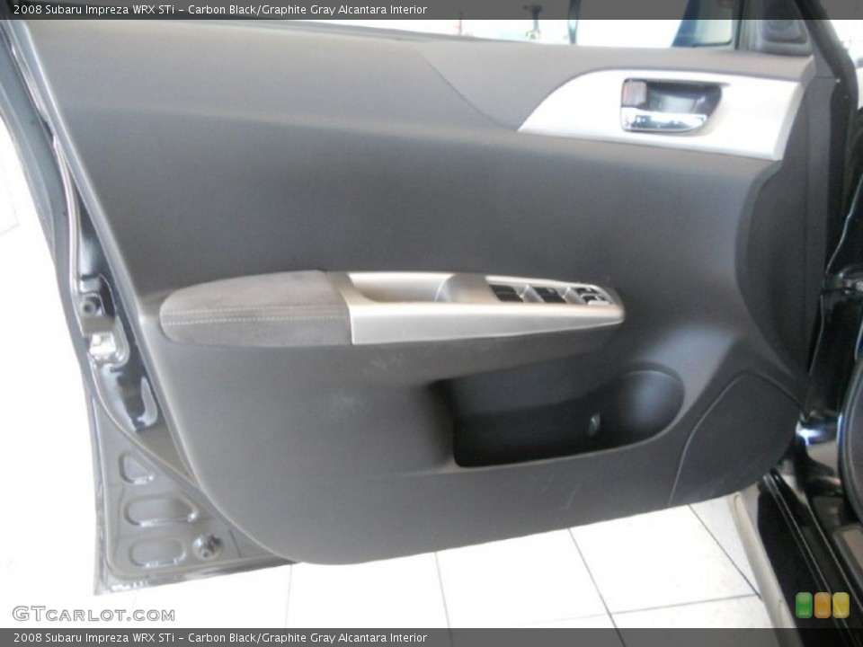 Carbon Black/Graphite Gray Alcantara Interior Door Panel for the 2008 Subaru Impreza WRX STi #52569191