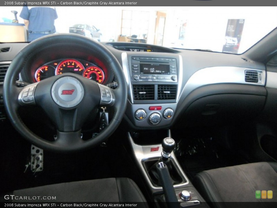 Carbon Black/Graphite Gray Alcantara Interior Dashboard for the 2008 Subaru Impreza WRX STi #52569302
