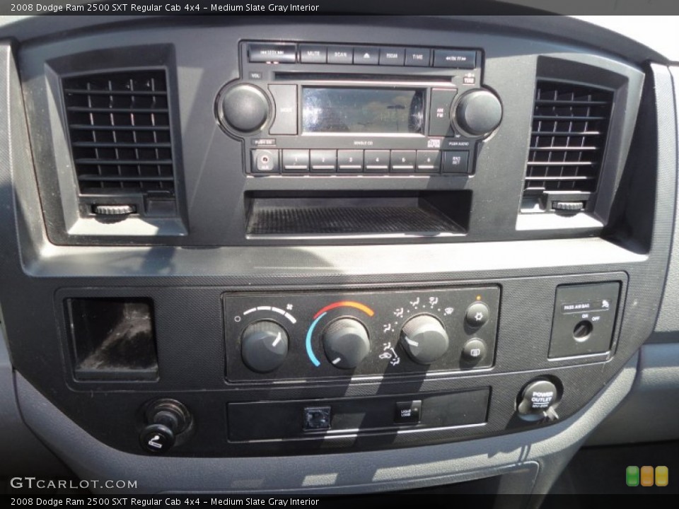 Medium Slate Gray Interior Controls for the 2008 Dodge Ram 2500 SXT Regular Cab 4x4 #52575329